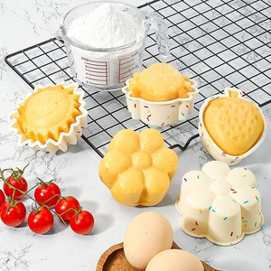 Kẹo Colore Silicone bánh cup Silicone bánh khuôn muffin cupcake nướng khuôn nhà bếp nấu ăn bakeware trang trí công cụ - Product Image 4