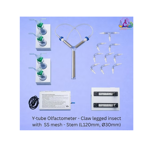 Olfactómetro en Y con vástago de malla de acero inoxidable, brazos de 120 mm, diámetro de 80 mm y 30 mm para el estudio del comportamiento de insectos e investigación de laboratorio - Product Image 1
