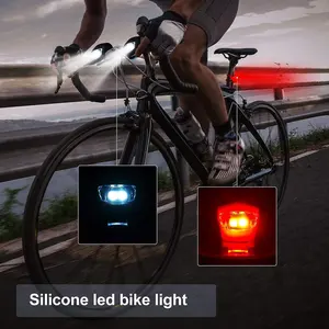 LINLIGIFTS 2发光二极管七彩自行车尾灯安全防水硅橡胶自行车灯迷你自行车车把灯