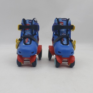 Patins à <span class=keywords><strong>glace</strong></span> bleus réglables avec roues lumineuses <span class=keywords><strong>pour</strong></span> débutants, dimensions réglables, patins <span class=keywords><strong>pour</strong></span> enfants, tout-petits, garçons, filles - Product Image 4
