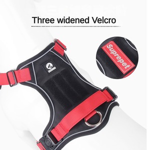 Rompi tali anjing nilon dengan tali dada Reflektif besar <span class=keywords><strong>Harness</strong></span> hewan peliharaan anjing dengan tali pengikat Tangan tahan ledakan untuk anjing besar - Product Image 3