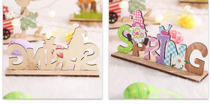 Çevre dostu paskalya ahşap tavşan masa süslemeleri için yemek odası masa paskalya tavşanı için bahar tatil paskalya parti dekor - Product Image 6