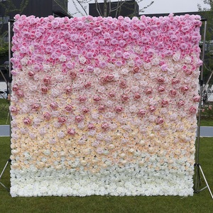 New Colored <b>Artificial</b> Rose <b>Flower</b> Wall 8ft x 8ft Floral Backdrop for Wedding Decoration - Product Image 4