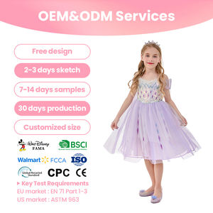 Disfraz Inspirado en <span class=keywords><strong>Frozen</strong></span> para Niñas, Vestido de Tul Lavanda con Decoración de Lentejuelas para Cosplay, Certificado por BSCI, Talla Personalizada - Product Image 1