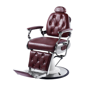 Chaise de salon de coiffure en cuir synthétique de luxe au design moderne avec repose-pieds, accoudoirs, rotation à 360 degrés TS-3534A - Product Image 5