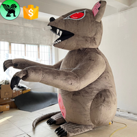 3m Festival Géant Événement Gonflable Animal en Peluche Personnalisé 10ft Publicité Dessin Animé Rat Gonflable pour Promotionnel A10515