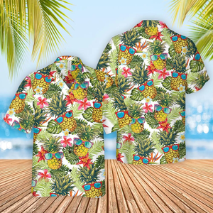 Aangepast foto-shirt, aangepast Hawaiiaans overhemd met bladeren, Hawaiiaans overhemd voor heren, feestoverhemd, zeer mooi cadeau voor hem - Product Image 5