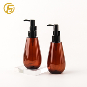 Flacon d'émulsion marron pour huile essentielle, essence, shampoing, gel douche, flacon souple en forme de goutte d'eau pour soins capillaires, matériaux d'emballage - Product Image 3