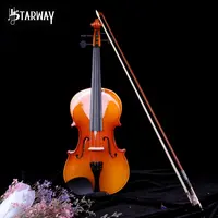 STARWAY זול 2/4 3/4 4/4 מט רטרו טיליה כינור מוסיקה מכשיר עם כינור מקרה למתחילים וילדים