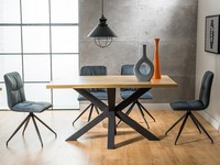 Vente en gros de pieds de meubles industriels Pieds de table en forme d'araignée noire Table à manger en forme de X Base en fer Cadre de table moderne personnalisable 745mm