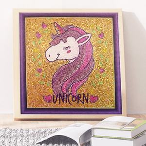Pittura Diamante 5D Fai-da-Te con Immagini di Unicorni Cartoon e Strass Luminosi a Forma Speciale - Product Image 5