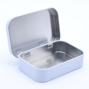 بسعر الجملة حاوية تخزين صغيرة مستطيلة وفضية فارغة مع ميزة مفصلية قابلة لإعادة التدوير للاستخدام الحرفي - Product Image 3