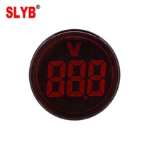 SLYB AD16-22DS Tipe 22mm Tampilan Digital Super Mini Lampu Indikator Sinyal LED Voltmeter AC 75-500V Akurasi Tinggi AD16-22DSV
