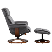 Fauteuil inclinable ergonomique en cuir PU de style moderne avec plateau