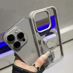 Custodia <span class=keywords><strong>rigida</strong></span> per <span class=keywords><strong>Iphone</strong></span> 17 <span class=keywords><strong>Pro</strong></span> Max compatibile trasparente magnetica in acrilico morbido per IPhone16 15 14 13 12 <span class=keywords><strong>Cover</strong></span> opaca di lusso - Product Image 2