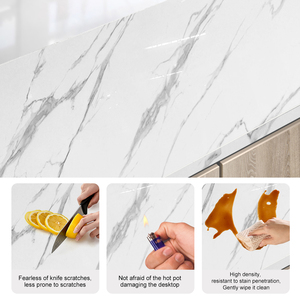 Pierre <span class=keywords><strong>de</strong></span> <span class=keywords><strong>verre</strong></span> cristallisé <span class=keywords><strong>de</strong></span> style moderne Quartz CALACATTA grande <span class=keywords><strong>dalle</strong></span> 12mm d'épaisseur étanche pour chambre salon cuisine - Product Image 4