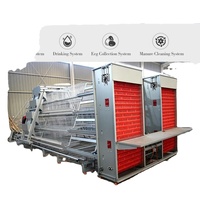 Nouvelles cages à poulets de ferme Linchuan de type A, conception à étages, en acier galvanisé à chaud, capacité de 96 à 160 poulets, garantie 5 ans