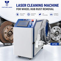 Machine de décapage de la rouille au laser haute puissance pour le nettoyage des jantes de voiture, nettoyeur laser à fibre continue pour la rénovation automobile