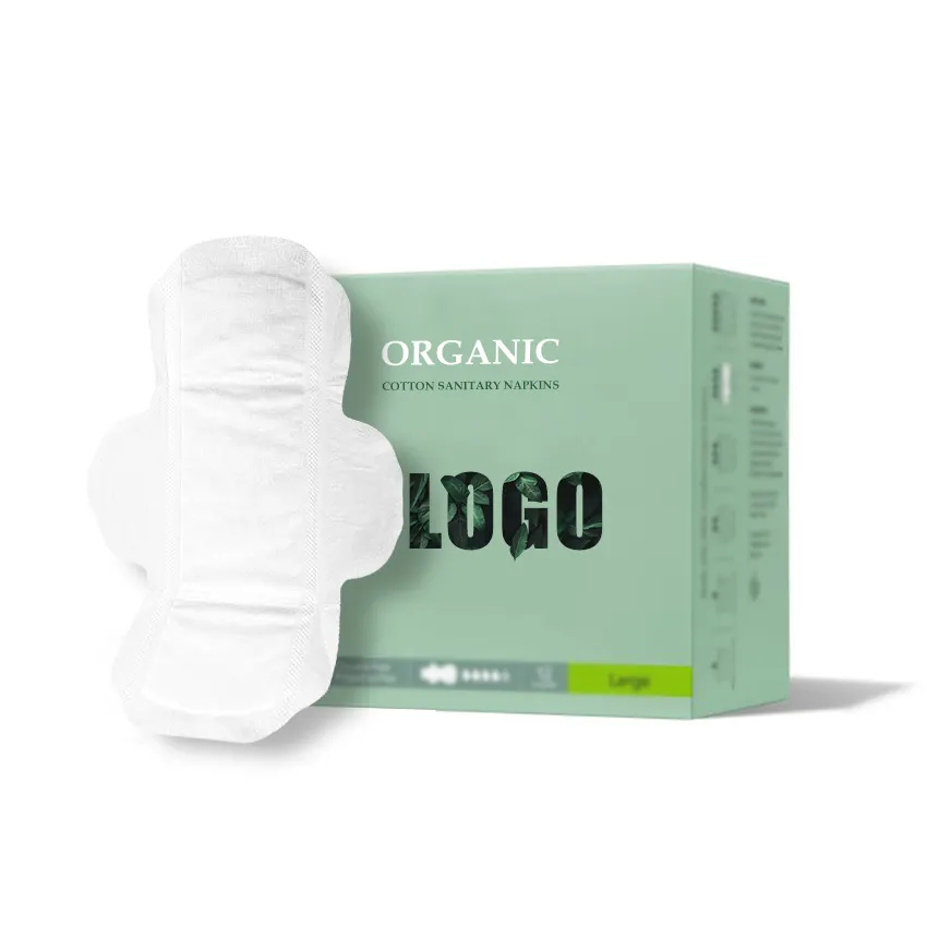 woman biodegradable bambooo rganic anion cotton sanitary napkin pads for menstrual