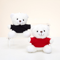 Peluche personnalisée de 10 cm, ours en peluche avec logo imprimé, porte-clés, cadeaux d'entreprise et souvenirs promotionnels, porte-clés en peluche