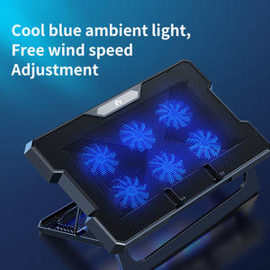 MIYUE CR169ขายร้อน6แฟนโน๊ตบุ๊คแล็ปท็อปสีดำเล่นเกมแผ่นระบายความร้อนที่มีสัญญาณรบกวนต่ำพัดลมคูลเลอร์ - Product Image 2