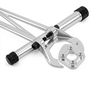 Barre de renforcement de tour de suspension en aluminium CNC, barre transversale, plaques de base, vis de réglage, anodisé argenté, pour renforcement de châssis de course - Product Image 2