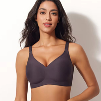 Soutien-gorge d'allaitement et de maternité confortable grande taille pour femme, sans armatures, respirant, doux pour la peau, motif uni