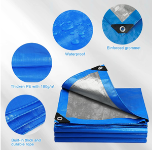 Bâche en PE lourde imperméable et résistante à l'<span class=keywords><strong>eau</strong></span> avec œillets - Écologique pour l'agriculture et les événements en plein air - Product Image 6