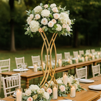 Support de fleurs rectangulaire pour centre de table de mariage
