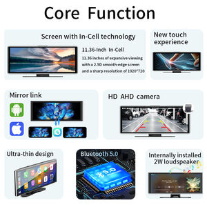 Портативный 10,26/11,36 дюймов Carplay Android Auto Navigation <span class=keywords><strong>DVD</strong></span>-плеер с GPS приборной панели беспроводной FM-передачи - Product Image 2