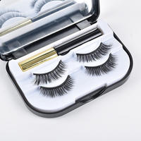 Ensemble de cils magnétiques Cils en vison Cils magnétiques avec doublure magnétique Kit de cils magnétiques avec miroir