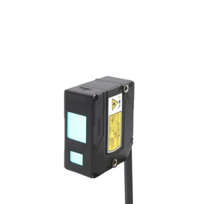 Capteur de déplacement laser rouge visible avec amplificateur intégré, DC10-30V, IP67, 2m, sortie 4-20mA, portée 50-600mm, 250mA - Product Image 1