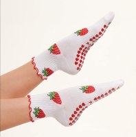 Chaussettes de yoga antidérapantes, chaussettes de Pilates antidérapantes, logo personnalisé, compression respirante en coton pour femmes, Skarpety