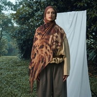 Hijab en modal imprimé léopard et zèbre pour femmes musulmanes, nouvelle tendance 2026