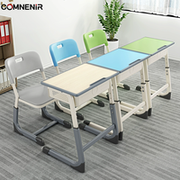 Bureaux et chaises individuels modernes et confortables en métal pour étudiants, mobilier scolaire relevable pour enfants