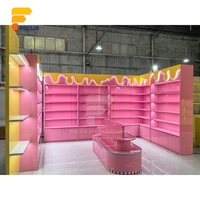 Vitrine en métal thermolaqué pour boutique commerciale, fabricant d'armoires de présentation pour confiserie