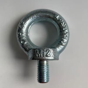 Bullone a Occhio di Sollevamento DIN580 M10-M36 in Acciaio al Carbonio Forgiato di Grado Industriale con Dado Zincato, Standard DIN - Product Image 3