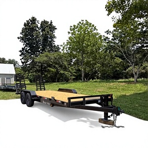 Remolque de equipo de servicio pesado 83 x 20, 14K, 20 pies GVWR, rampas anchas de 24 pulgadas, plataforma plana de doble eje para transporte de maquinaria - Product Image 1