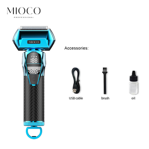 MIOCO M2203 rasoir de barbier électrique professionnel Zero T lame Double feuille 7500 tr/min moteur à courant continu bouton interrupteur batterie détachable visage - Product Image 5