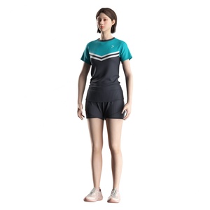 Camiseta Deportiva Minimalista para Mujer, Transpirable, con Paneles de Malla Elástica, Agradable al Tacto, para Entrenamiento Físico - Product Image 3