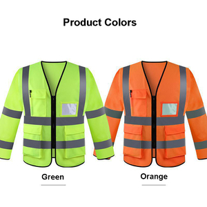 เสื้อแจ็กเก็ตนิรภัยสำหรับผู้ชายเสื้อแจ็กเก็ตแขนยาวสะท้อนแสงระบายอากาศได้ดี - Product Image 2