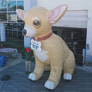 Modello Gonfiabile Realistico di Cane Chihuahua in Tessuto Oxford da 3 Metri con Logo Personalizzato, Simpatico Oggetto Scenico per Attività Commerciali e Negozi di Articoli per Animali - Product Image 2