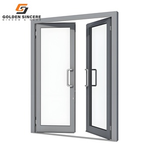 ประตูหน้าต่างอลูมิเนียมที่ทันสมัยและประตูป้องกันพายุเฮอริเคนประตูบานเลื่อนประตูอลูมิเนียมสำหรับบ้าน - Product Image 6