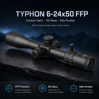 Lunette de tir tactique TYPHON Z 6-24X50 FFP avec réticule en verre ED, alliage, fonction Zero Stop, multicouche, longue portée, viseur télescopique réglable