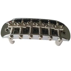 High Quality CNC machined 6 string Bass Guitars tremolo Bridge threaded saddles by your design