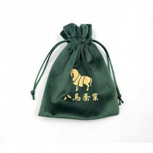 Hot Selling Custom Logo Printed Velvet <b>Drawstring</b> Bag Mini Gift Packaging <b>Pouch</b> for Promotional Sportpacks - Product Image 1