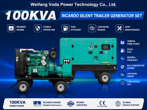 Groupe électrogène diesel silencieux Ricardo de type remorque 40 kVA 30 kW 36 kW 40 kW 50 kW 60 kVA - Product Image 5