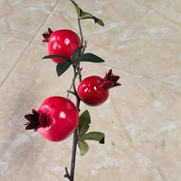 Feestelijke kunstmatige granaatappelbloemen Gesimuleerde boomtakken Fruit Tafeldecoraties Gunstige fruitversieringen Zacht PVC