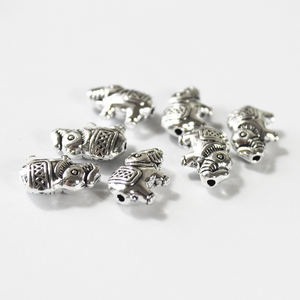 ลูกปัดเงินเทียมรูปช้างทิเบตทำจากโลหะผสมสังกะสีลูกปัดคั่นหน้ารูปช้างสำหรับทำเครื่องประดับแบบทำมือ - Product Image 4