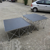 Scène mobile rapide en gros, plateforme de scène événementielle antidérapante 4x4 pieds, scène portable extérieure